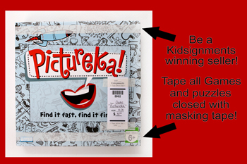 Tape all games and puzzles closed with masking tape.